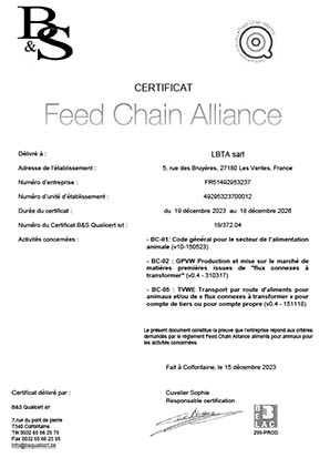 Certificat FCA Transport
